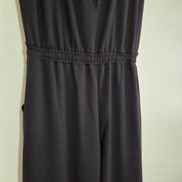 EUC MAX STUDIO BLACK DOUBLE SCOOP NECK MUSCLE SLEEVE STYLE JUMPSUIT SIZE M - Picture 11 of 16
